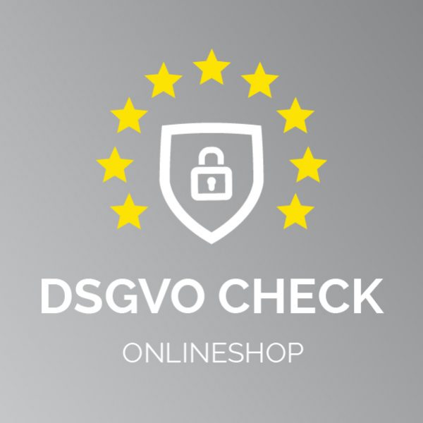 DSGVO CHECK Onlineshop